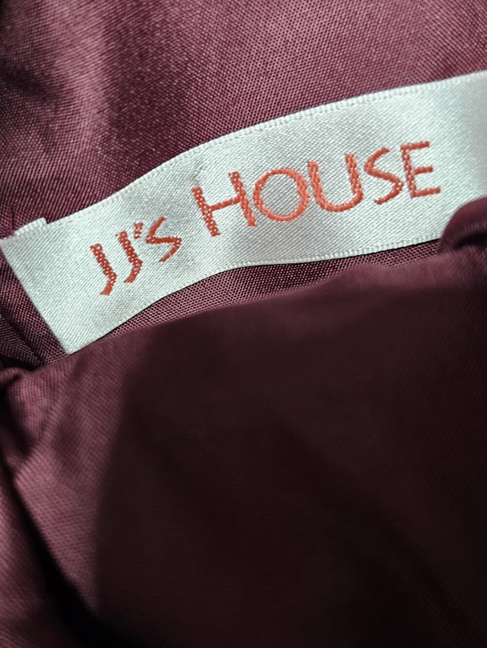 JJ's House Burgundy Chiffon Pleated Bishop Sleeve Midi Dress Approx L - Picture 10 of 11